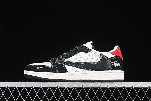 All categories Air Jordan Jordan series basketball shoes Air Jordan 1 Low high-end customized low-top sneakers Travis Scott x Fragment Design x Air Jordan 1 Low OG SP Joe 1 Stusi co-branded black pebble pattern low-top cultural casual sneakers XZ6188-770
